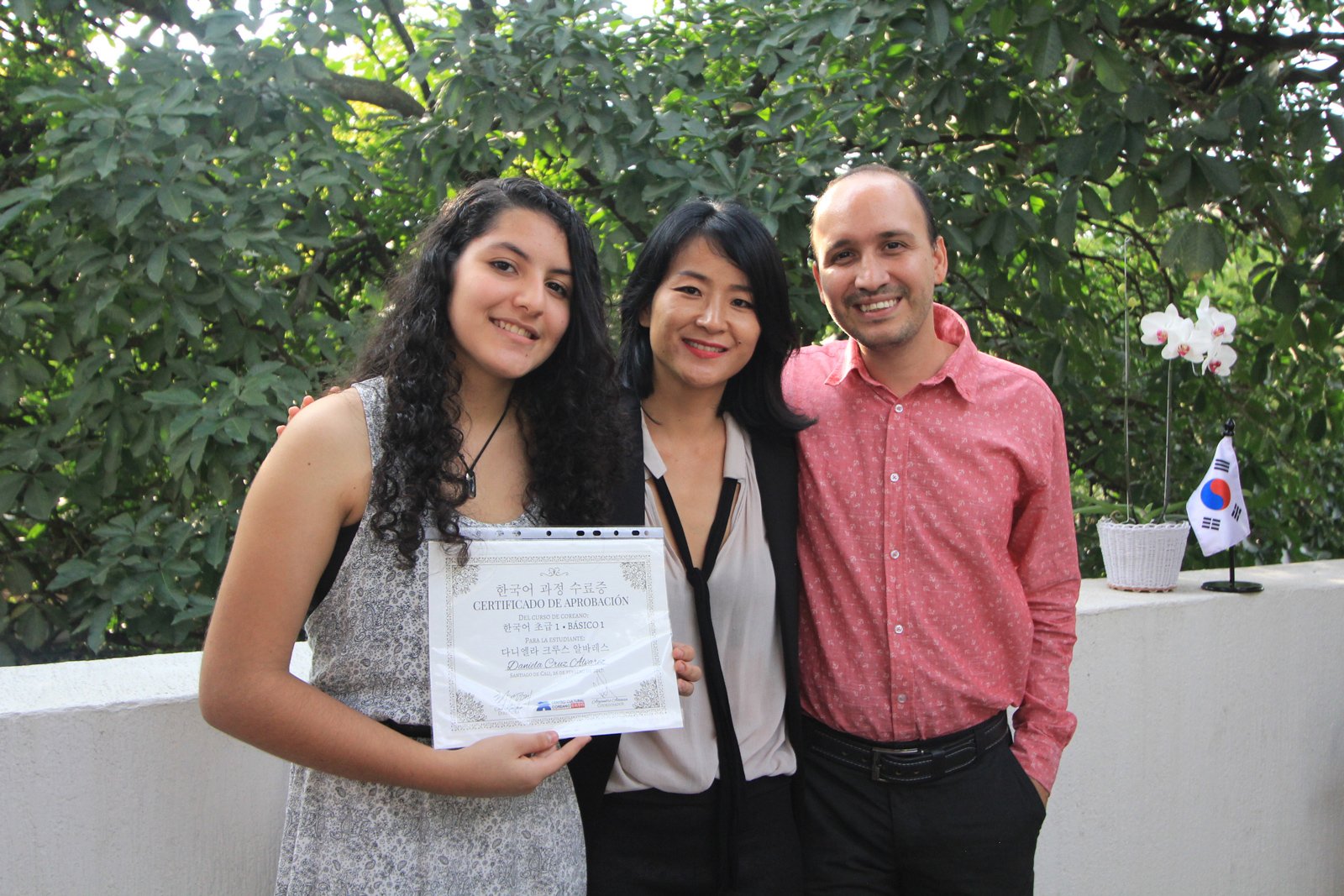 Primera ceremonia de certificados de coreano